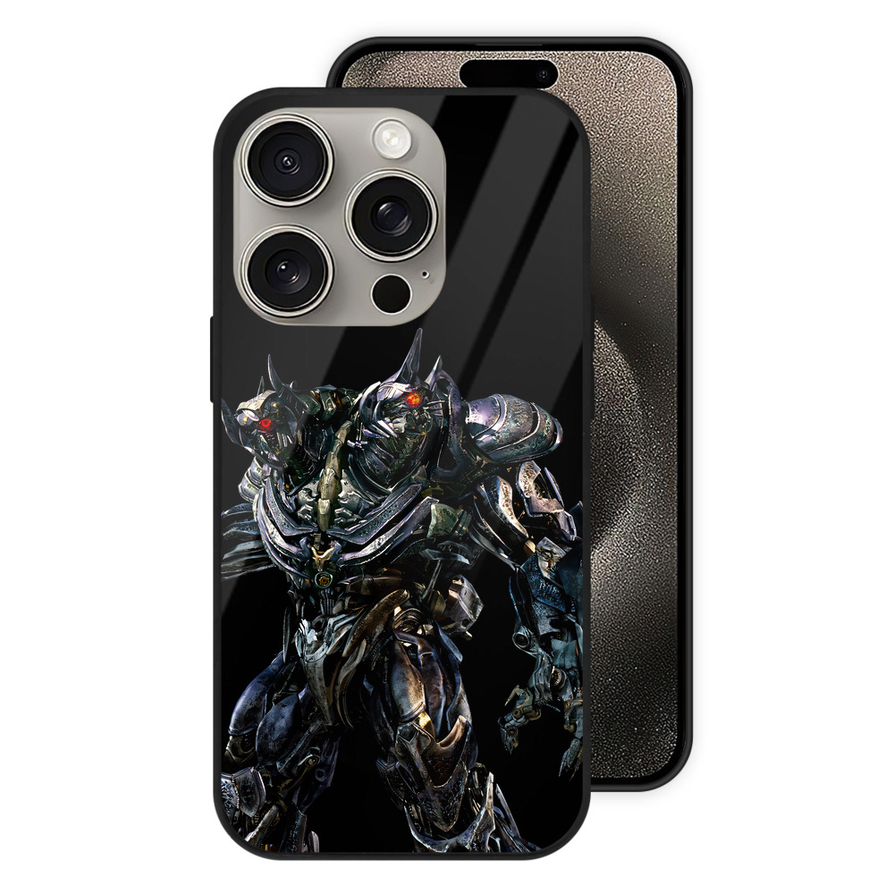 （画像用） Transformers トランスフォーマー 【iPhone15Pro対応】スマホケース 耐衝撃＆黄変防止 背面ガラス