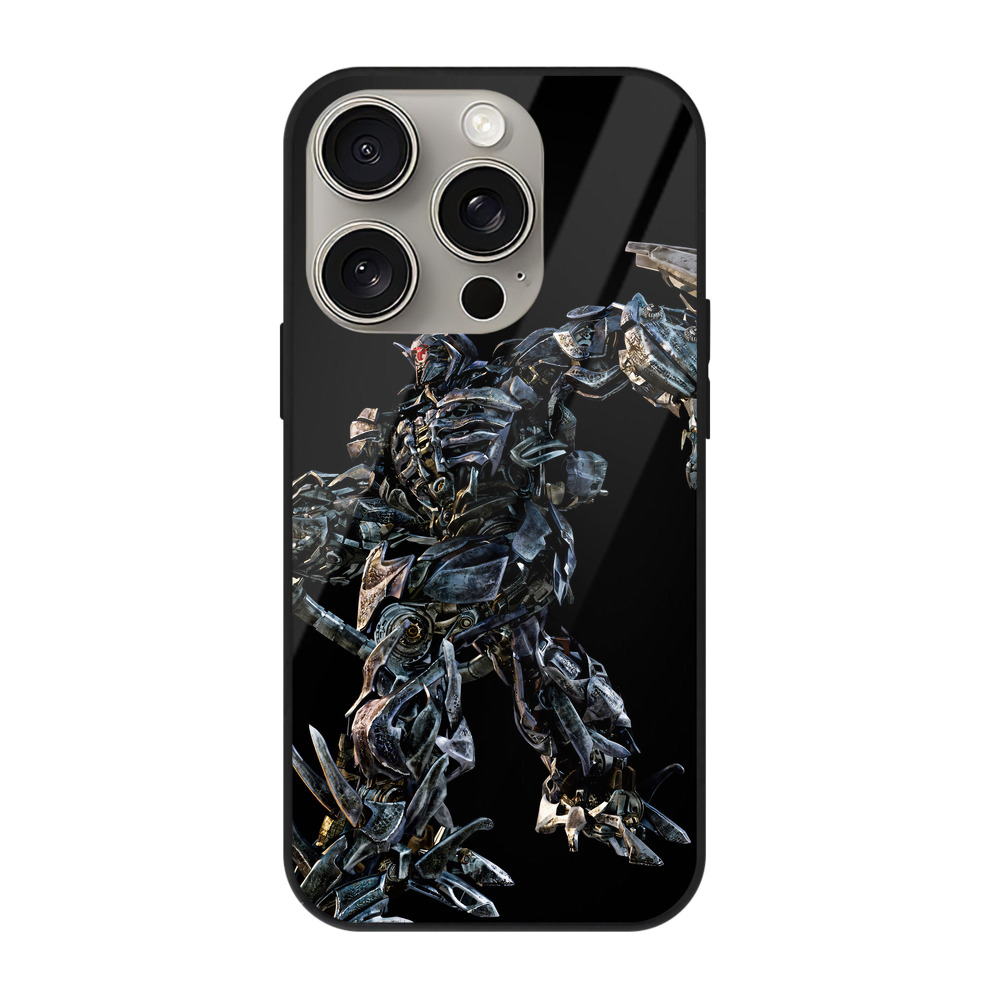 （画像用） Transformers トランスフォーマー 【iPhone15Pro対応】スマホケース 耐衝撃＆黄変防止 背面ガラス