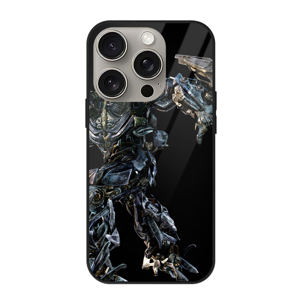 （画像用） Transformers トランスフォーマー 【iPhone15Pro対応】スマホケース 耐衝撃＆黄変防止 背面ガラス