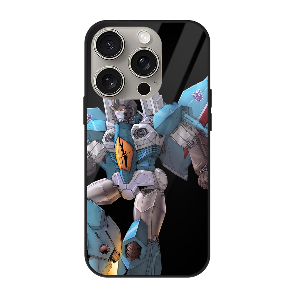 （画像用） Transformers トランスフォーマー 【iPhone15Pro対応】スマホケース 耐衝撃＆黄変防止 背面ガラス