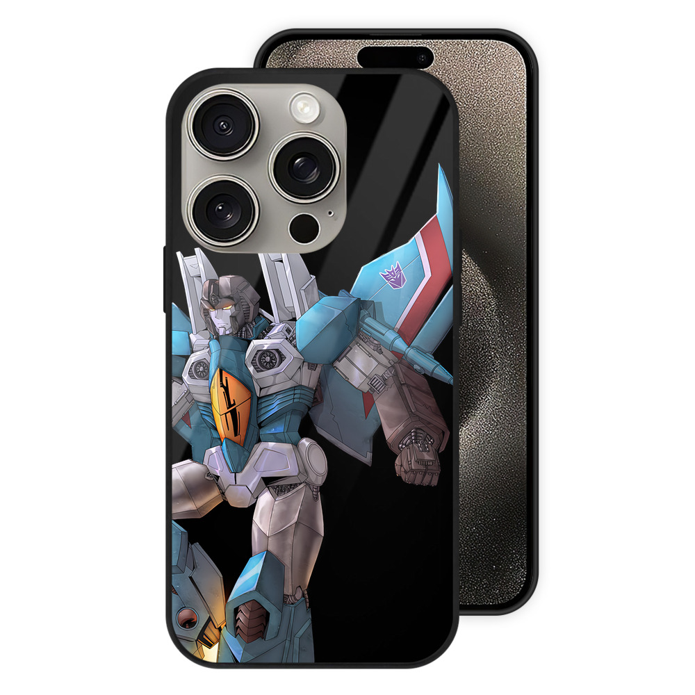 （画像用） Transformers トランスフォーマー 【iPhone15Pro対応】スマホケース 耐衝撃＆黄変防止 背面ガラス