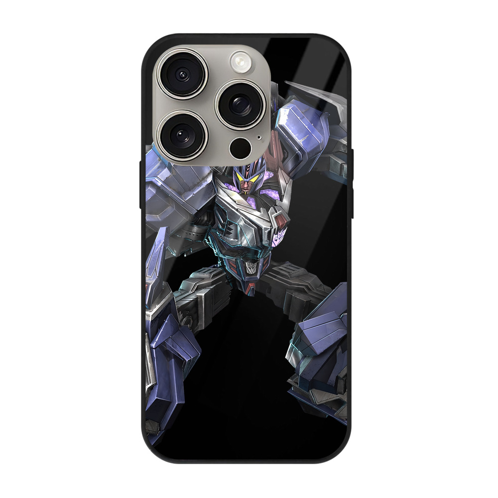 （画像用） Transformers トランスフォーマー 【iPhone15Pro対応】スマホケース 耐衝撃＆黄変防止 背面ガラス
