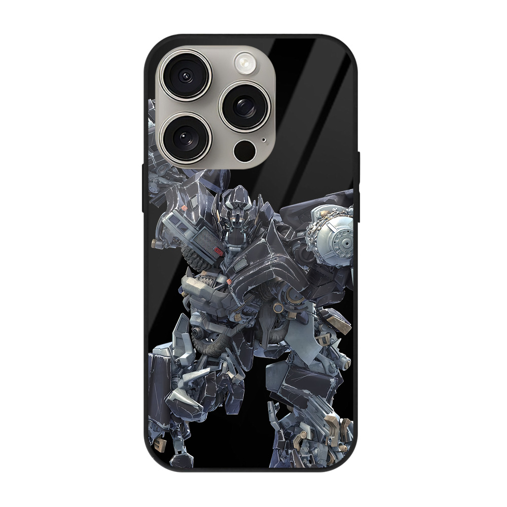 （画像用） Transformers トランスフォーマー 【iPhone15Pro対応】スマホケース 耐衝撃＆黄変防止 背面ガラス