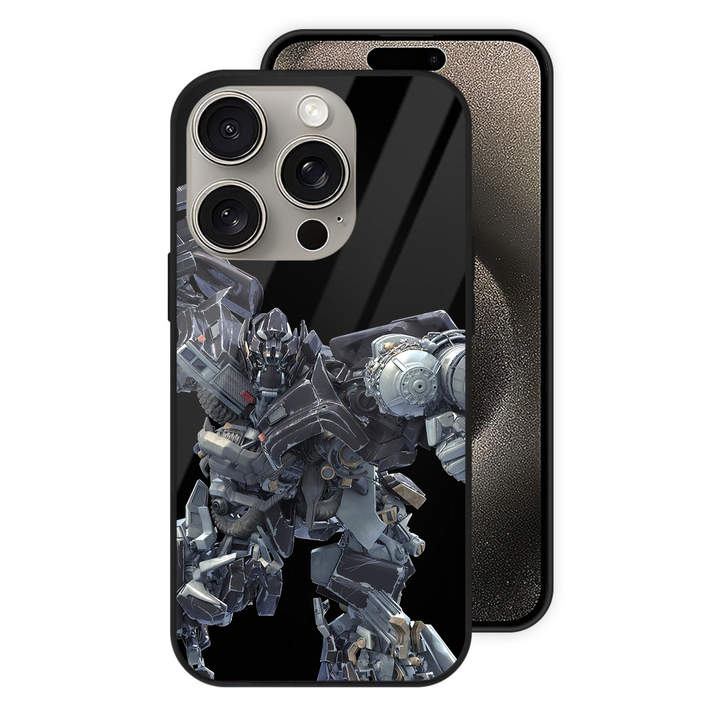 （画像用） Transformers トランスフォーマー 【iPhone15Pro対応】スマホケース 耐衝撃＆黄変防止 背面ガラス