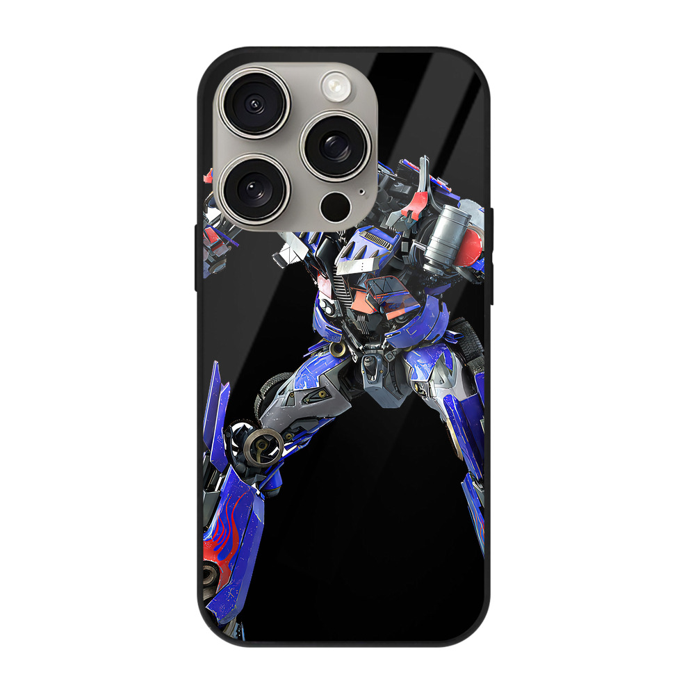 （画像用） Transformers トランスフォーマー 【iPhone15Pro対応】スマホケース 耐衝撃＆黄変防止 背面ガラス
