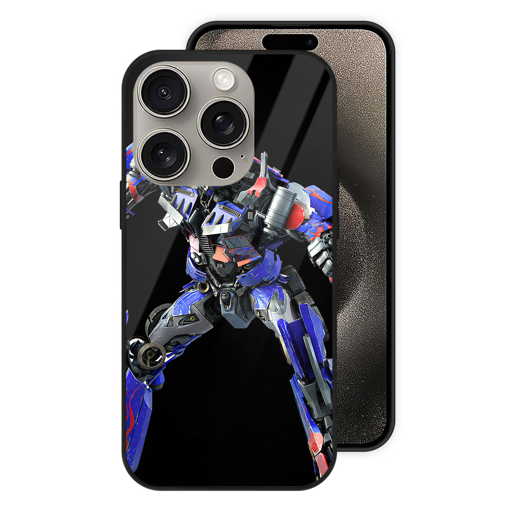 （画像用） Transformers トランスフォーマー 【iPhone15Pro対応】スマホケース 耐衝撃＆黄変防止 背面ガラス