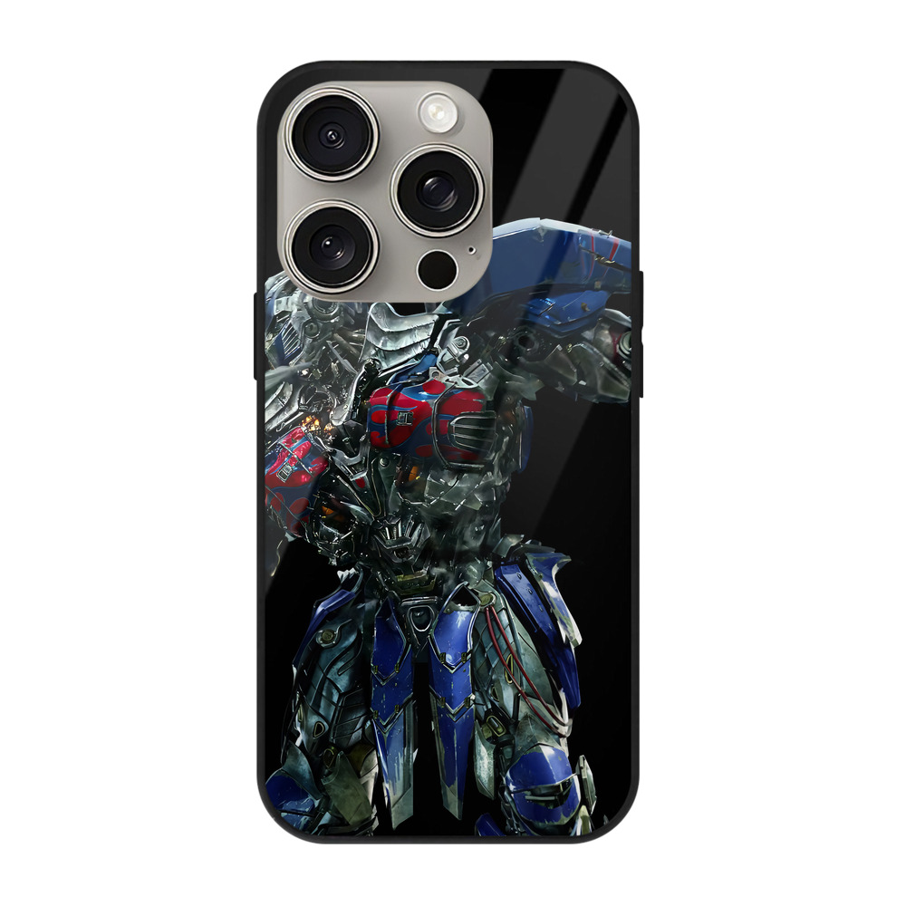 （画像用） Transformers トランスフォーマー 【iPhone15Pro対応】スマホケース 耐衝撃＆黄変防止 背面ガラス
