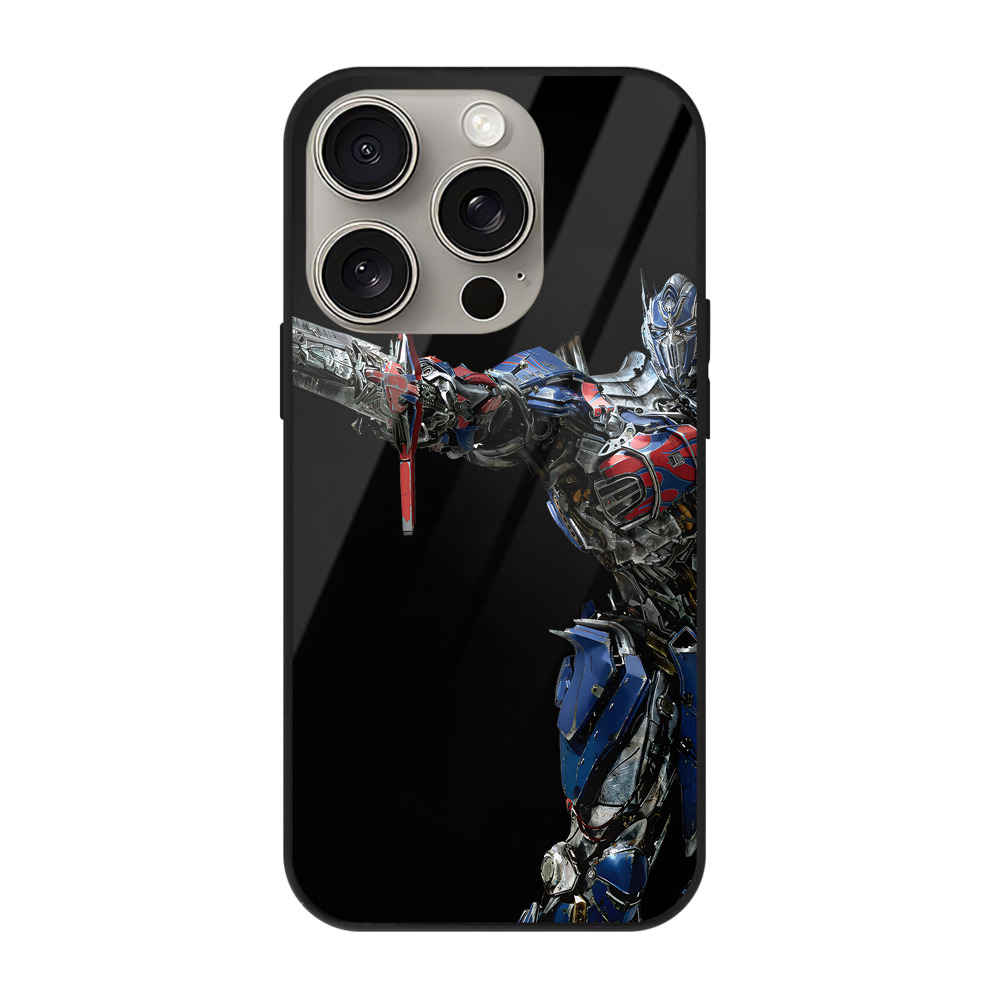 （画像用） Transformers トランスフォーマー 【iPhone15Pro対応】スマホケース 耐衝撃＆黄変防止 背面ガラス