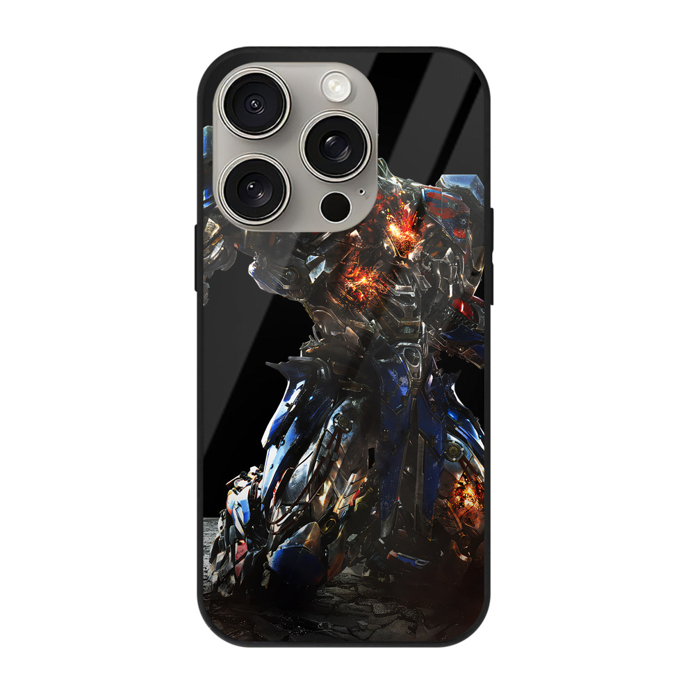 （画像用） Transformers トランスフォーマー 【iPhone15Pro対応】スマホケース 耐衝撃＆黄変防止 背面ガラス