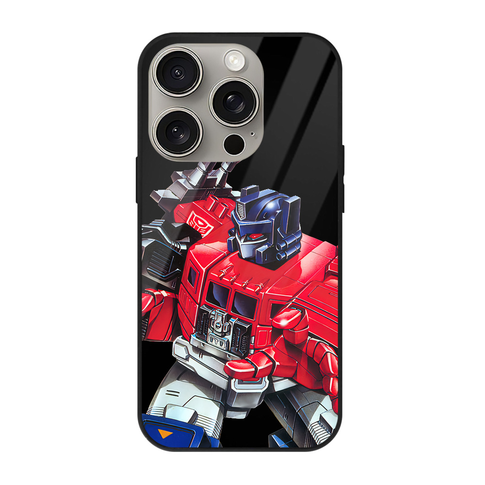 （画像用） Transformers トランスフォーマー 【iPhone15Pro対応】スマホケース 耐衝撃＆黄変防止 背面ガラス