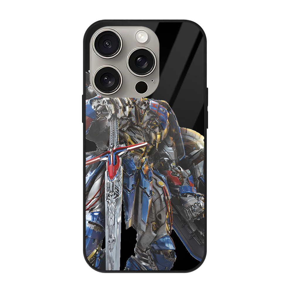 （画像用） Transformers トランスフォーマー 【iPhone15Pro対応】スマホケース 耐衝撃＆黄変防止 背面ガラス