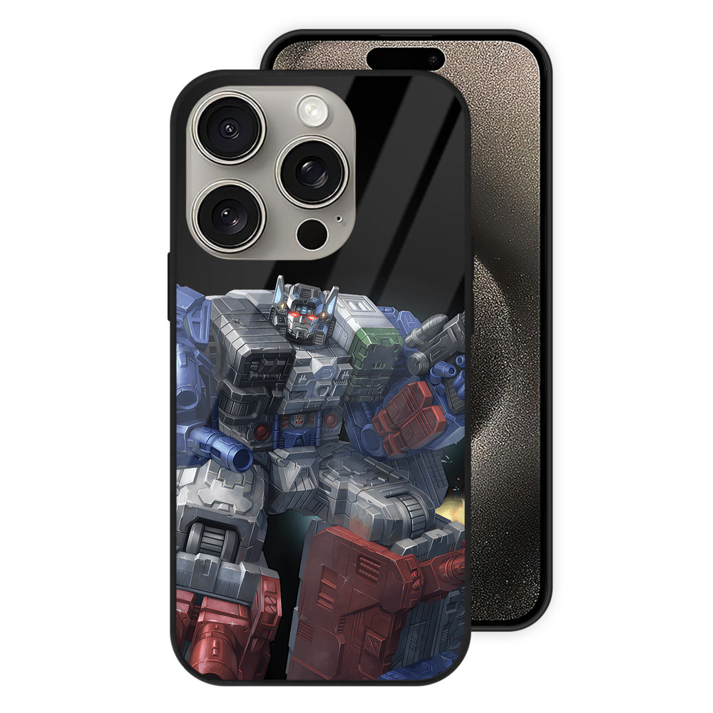 （画像用） Transformers トランスフォーマー 【iPhone15Pro対応】スマホケース 耐衝撃＆黄変防止 背面ガラス