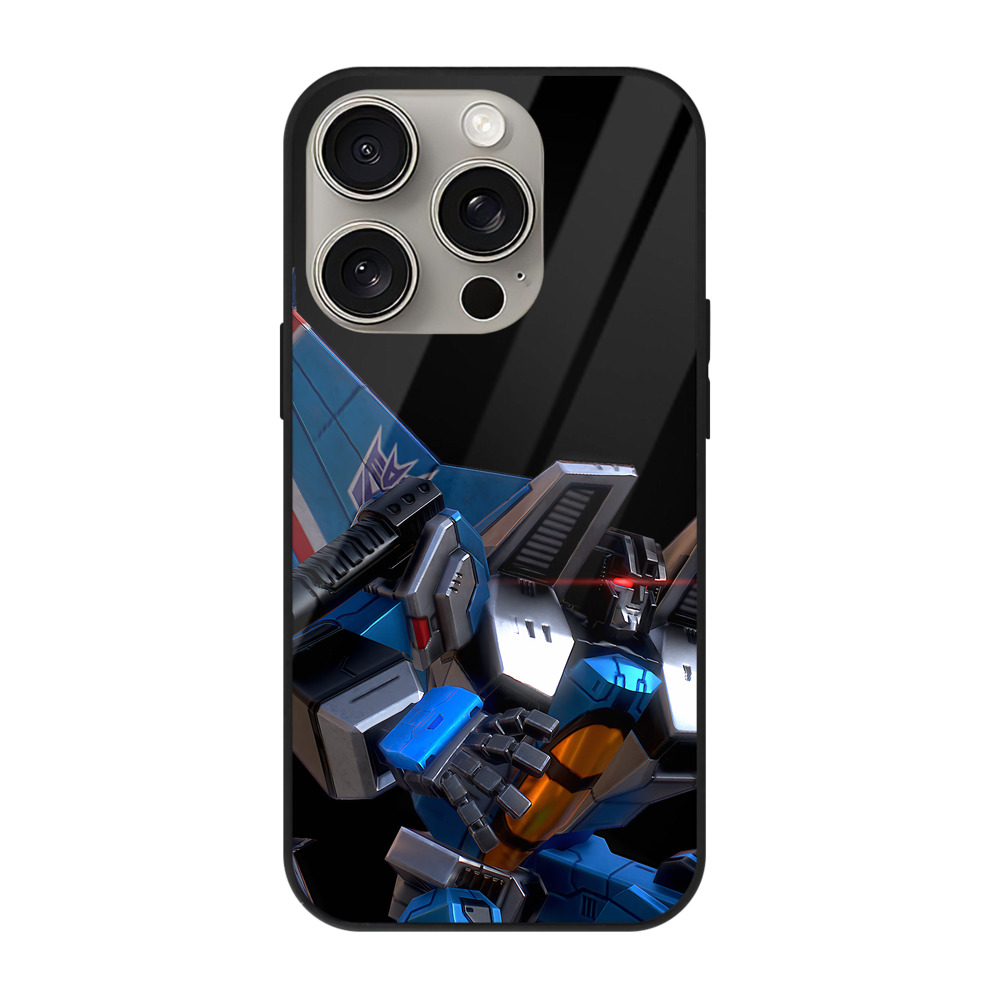 （画像用） Transformers トランスフォーマー 【iPhone15Pro対応】スマホケース 耐衝撃＆黄変防止 背面ガラス