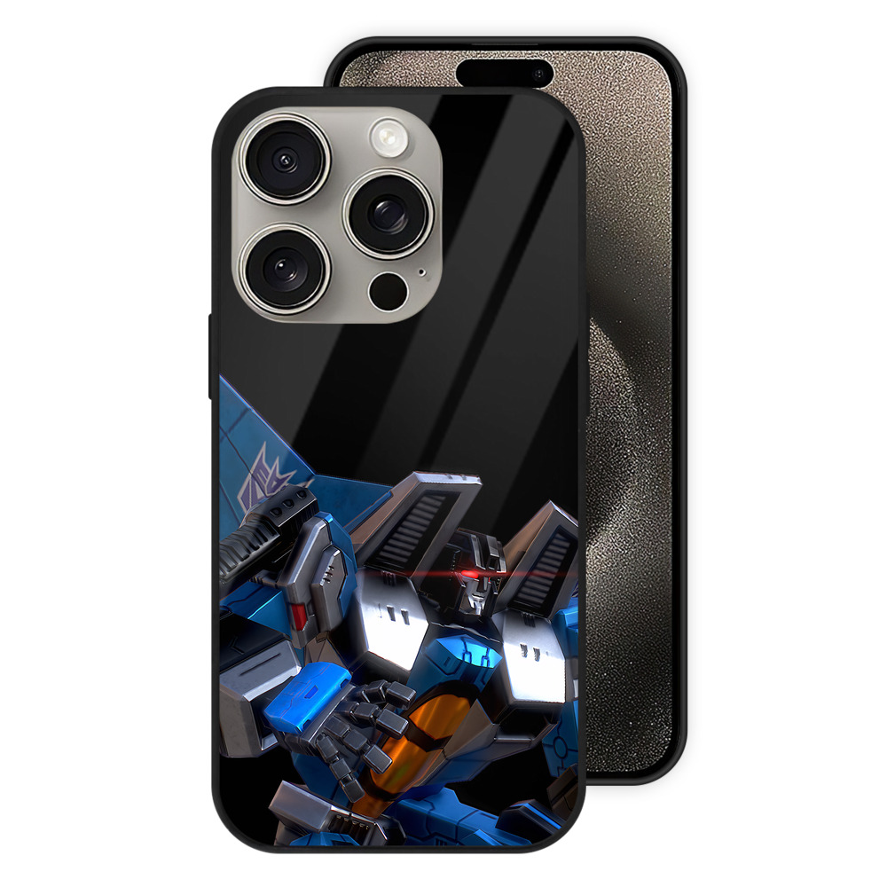（画像用） Transformers トランスフォーマー 【iPhone15Pro対応】スマホケース 耐衝撃＆黄変防止 背面ガラス