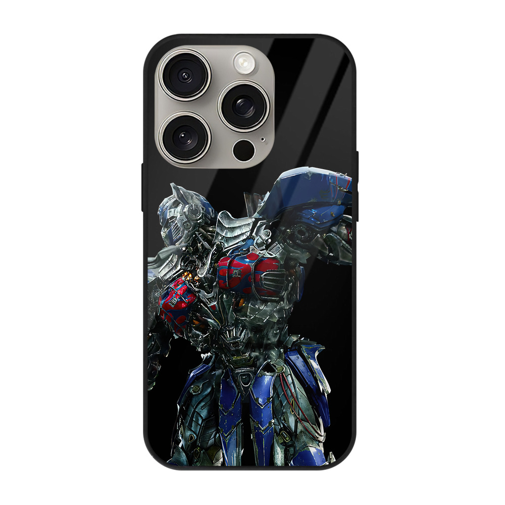 （画像用） Transformers トランスフォーマー 【iPhone15Pro対応】スマホケース 耐衝撃＆黄変防止 背面ガラス