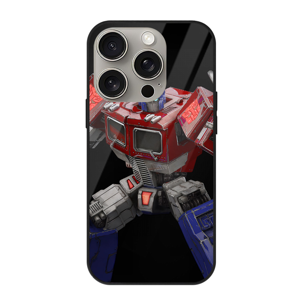 （画像用） Transformers トランスフォーマー 【iPhone15Pro対応】スマホケース 耐衝撃＆黄変防止 背面ガラス