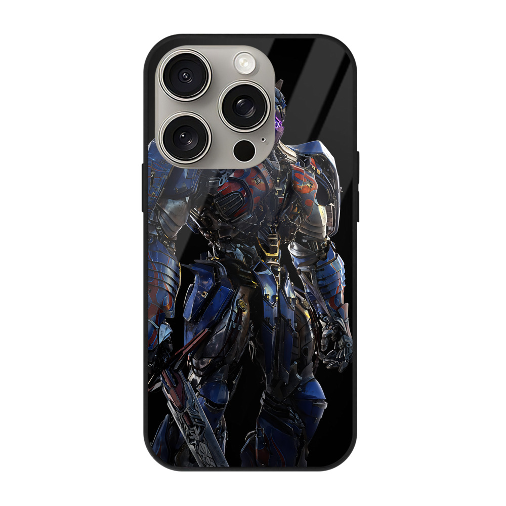 （画像用） Transformers トランスフォーマー 【iPhone15Pro対応】スマホケース 耐衝撃＆黄変防止 背面ガラス