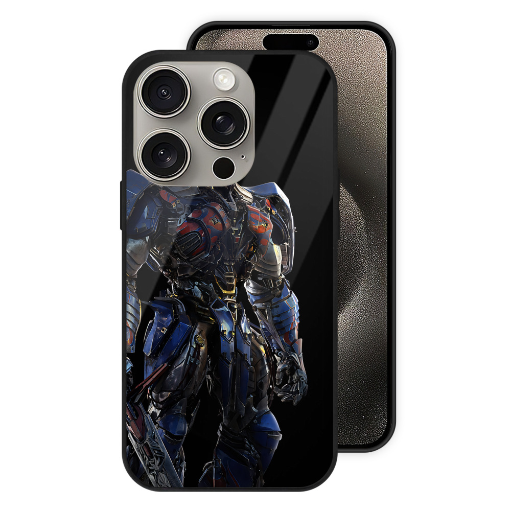 （画像用） Transformers トランスフォーマー 【iPhone15Pro対応】スマホケース 耐衝撃＆黄変防止 背面ガラス