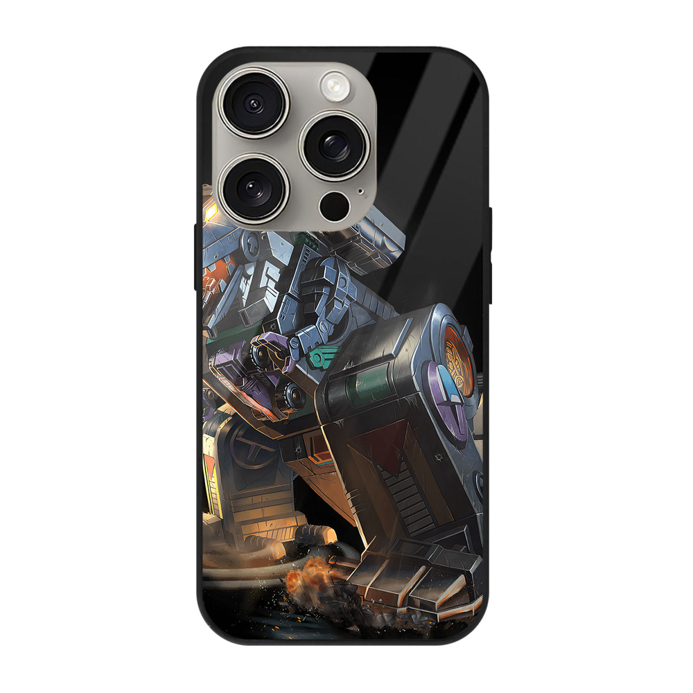 （画像用） Transformers トランスフォーマー 【iPhone15Pro対応】スマホケース 耐衝撃＆黄変防止 背面ガラス