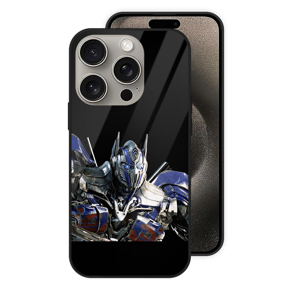 （画像用） Transformers トランスフォーマー 【iPhone15Pro対応】スマホケース 耐衝撃＆黄変防止 背面ガラス