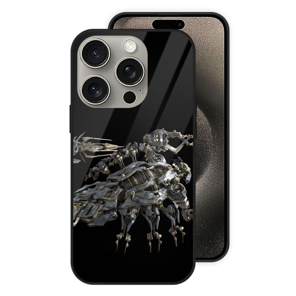 （画像用） Transformers トランスフォーマー 【iPhone15Pro対応】スマホケース 耐衝撃＆黄変防止 背面ガラス