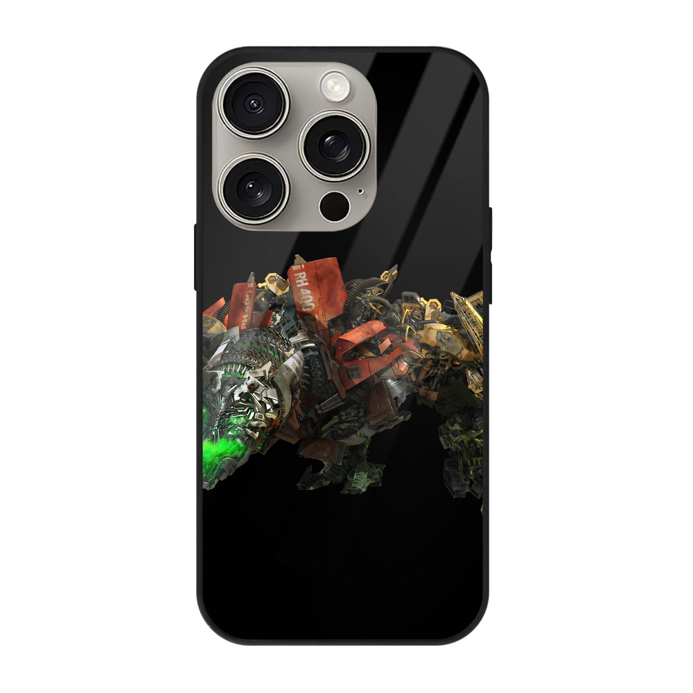 （画像用） Transformers トランスフォーマー 【iPhone15Pro対応】スマホケース 耐衝撃＆黄変防止 背面ガラス