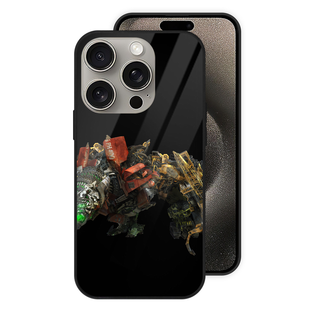 （画像用） Transformers トランスフォーマー 【iPhone15Pro対応】スマホケース 耐衝撃＆黄変防止 背面ガラス