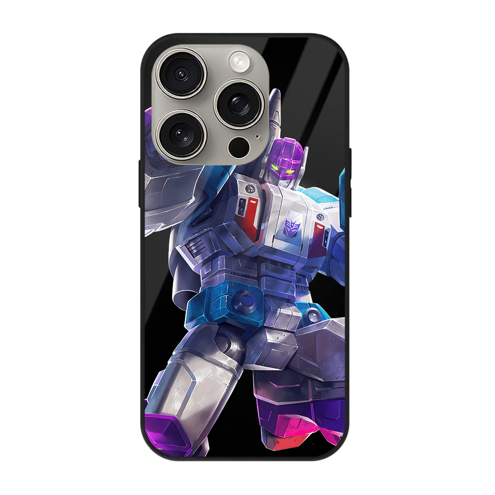 （画像用） Transformers トランスフォーマー 【iPhone15Pro対応】スマホケース 耐衝撃＆黄変防止 背面ガラス