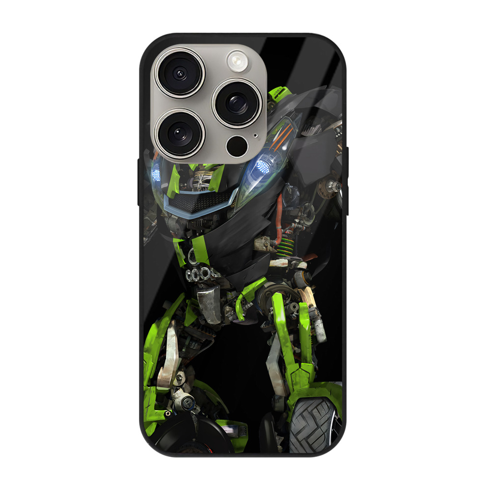 （画像用） Transformers トランスフォーマー 【iPhone15Pro対応】スマホケース 耐衝撃＆黄変防止 背面ガラス