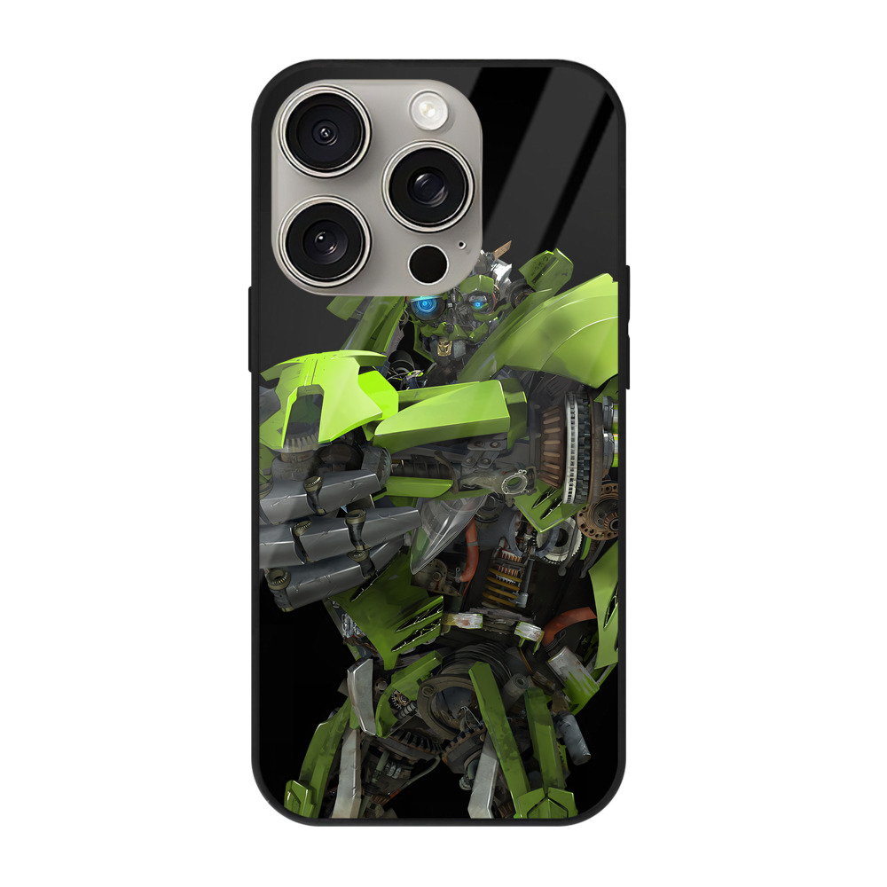（画像用） Transformers トランスフォーマー 【iPhone15Pro対応】スマホケース 耐衝撃＆黄変防止 背面ガラス