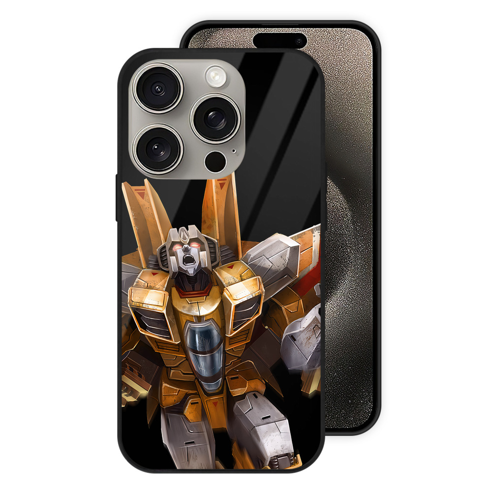 （画像用） Transformers トランスフォーマー 【iPhone15Pro対応】スマホケース 耐衝撃＆黄変防止 背面ガラス