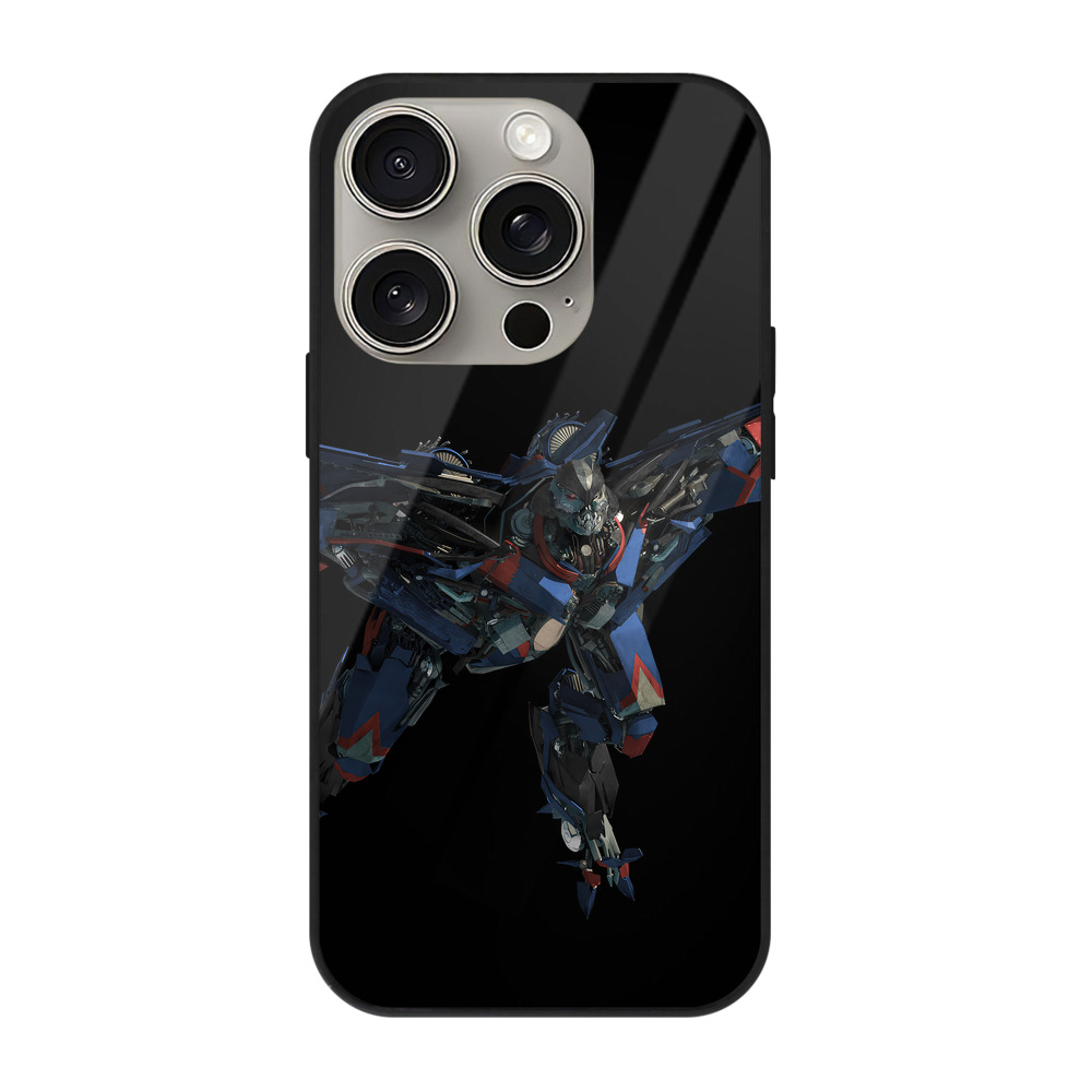 （画像用） Transformers トランスフォーマー 【iPhone15Pro対応】スマホケース 耐衝撃＆黄変防止 背面ガラス