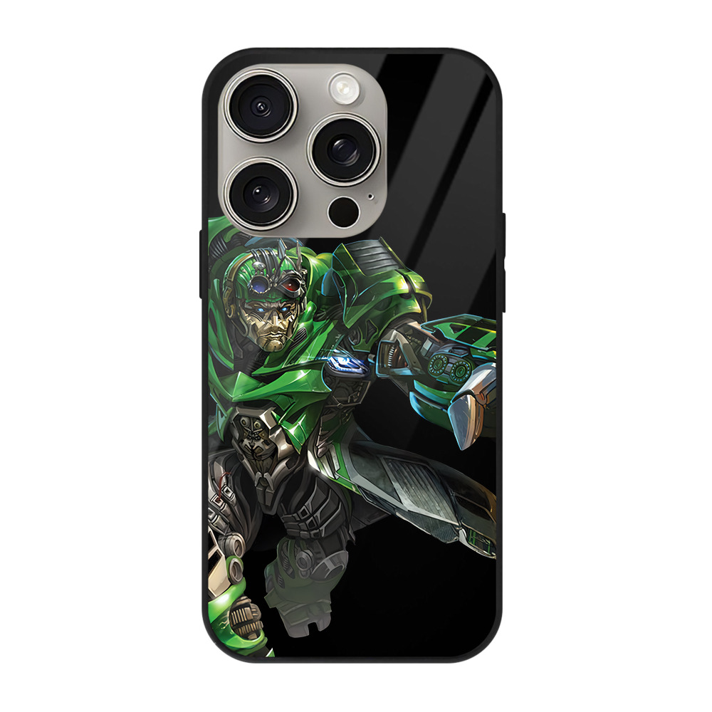 （画像用） Transformers トランスフォーマー 【iPhone15Pro対応】スマホケース 耐衝撃＆黄変防止 背面ガラス