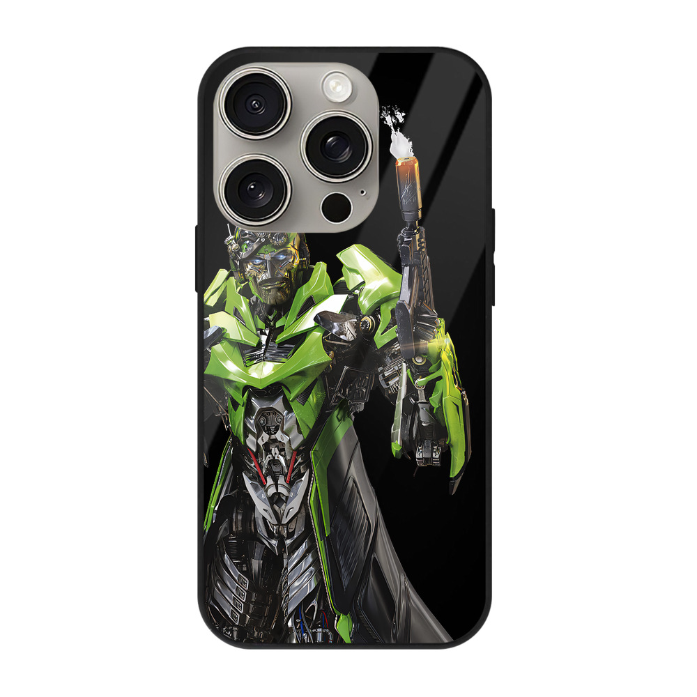 （画像用） Transformers トランスフォーマー 【iPhone15Pro対応】スマホケース 耐衝撃＆黄変防止 背面ガラス