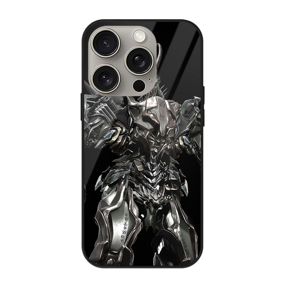 （画像用） Transformers トランスフォーマー 【iPhone15Pro対応】スマホケース 耐衝撃＆黄変防止 背面ガラス