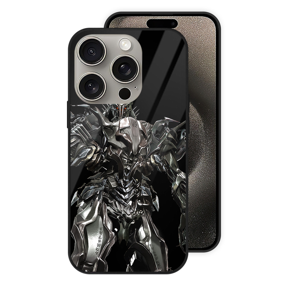 （画像用） Transformers トランスフォーマー 【iPhone15Pro対応】スマホケース 耐衝撃＆黄変防止 背面ガラス