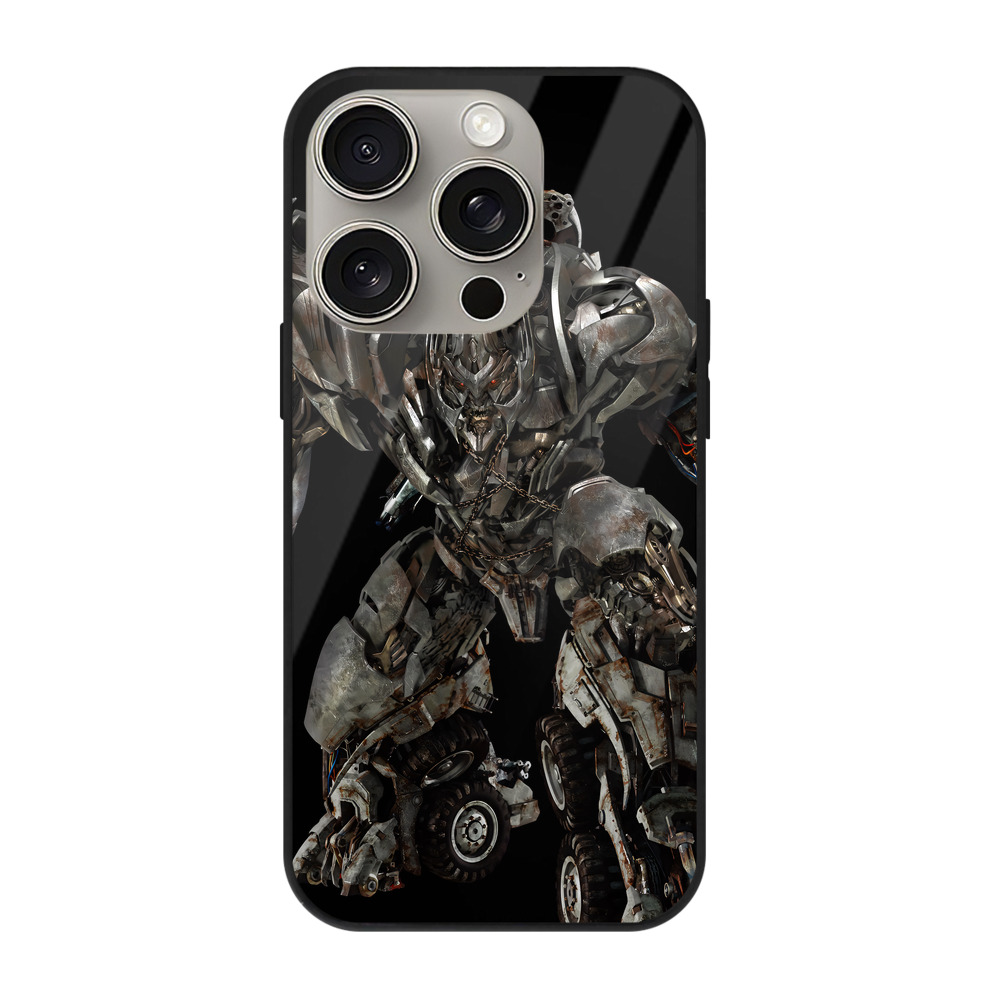 （画像用） Transformers トランスフォーマー 【iPhone15Pro対応】スマホケース 耐衝撃＆黄変防止 背面ガラス