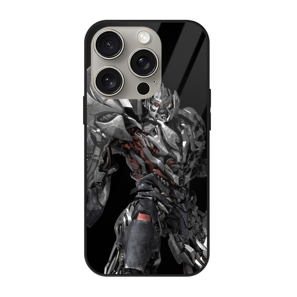 （画像用） Transformers トランスフォーマー 【iPhone15Pro対応】スマホケース 耐衝撃＆黄変防止 背面ガラス