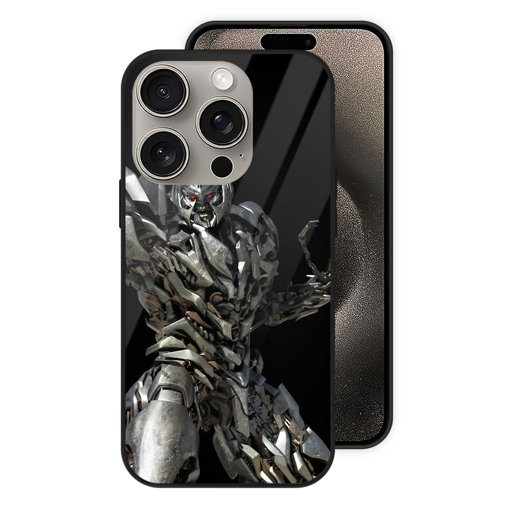 （画像用） Transformers トランスフォーマー 【iPhone15Pro対応】スマホケース 耐衝撃＆黄変防止 背面ガラス