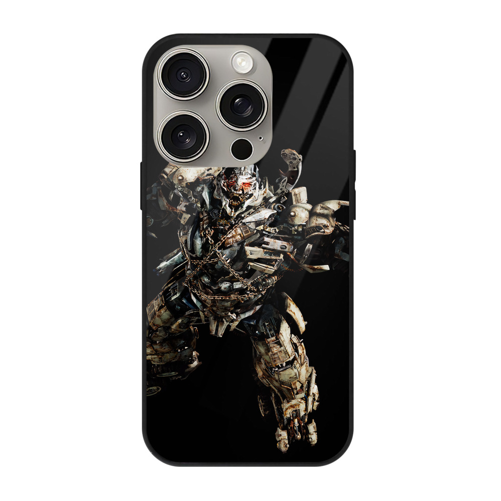 （画像用） Transformers トランスフォーマー 【iPhone15Pro対応】スマホケース 耐衝撃＆黄変防止 背面ガラス