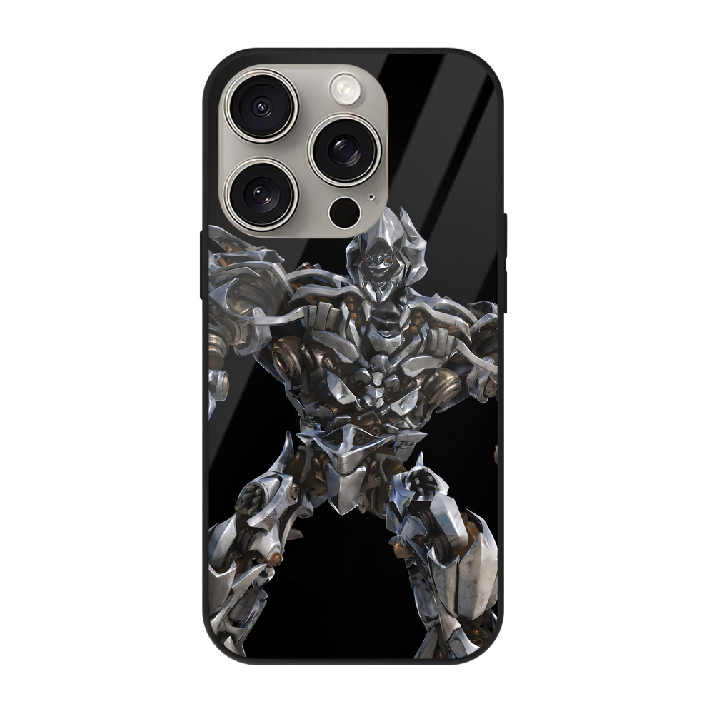 （画像用） Transformers トランスフォーマー 【iPhone15Pro対応】スマホケース 耐衝撃＆黄変防止 背面ガラス