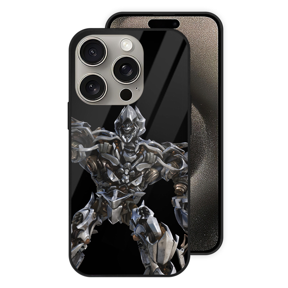 （画像用） Transformers トランスフォーマー 【iPhone15Pro対応】スマホケース 耐衝撃＆黄変防止 背面ガラス