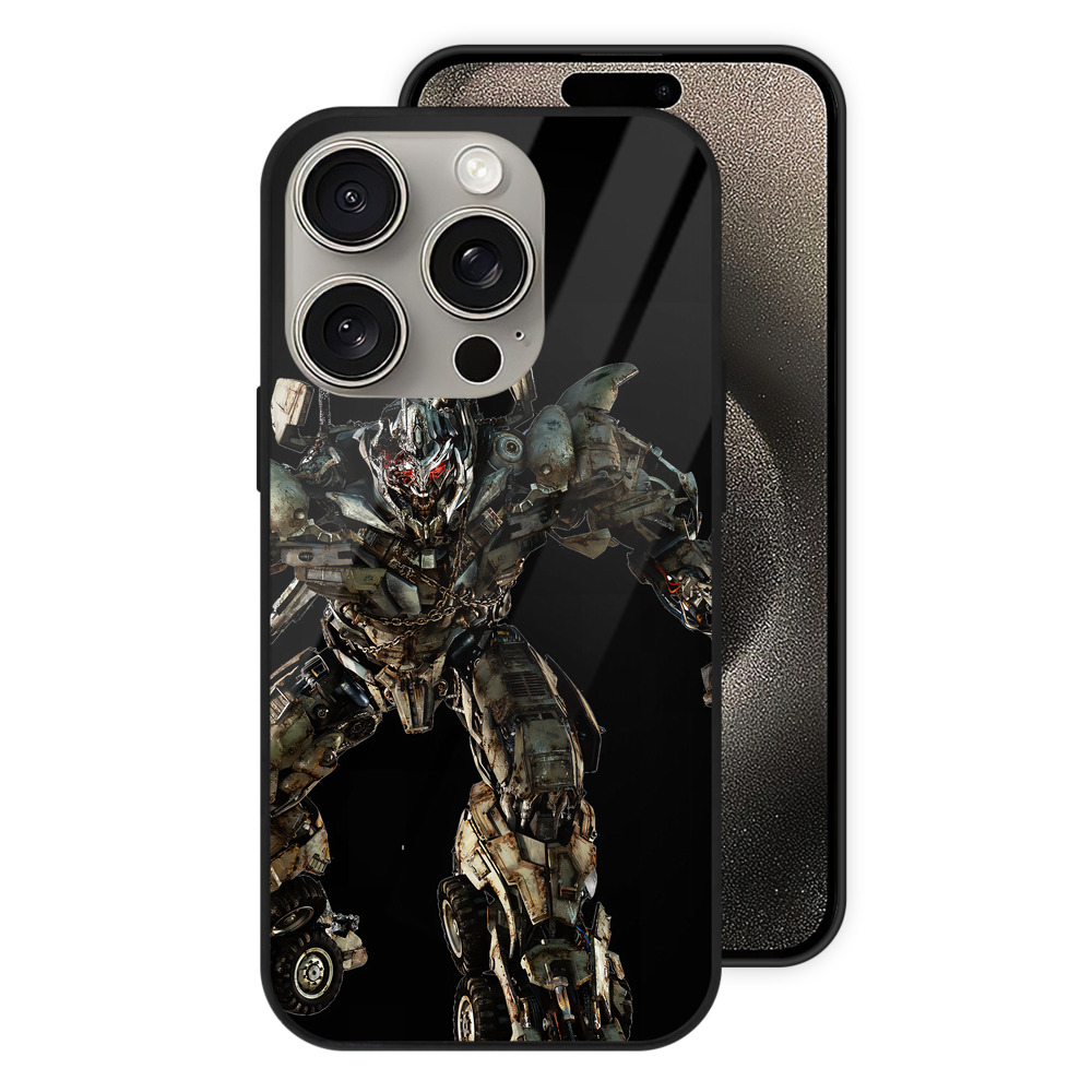 （画像用） Transformers トランスフォーマー 【iPhone15Pro対応】スマホケース 耐衝撃＆黄変防止 背面ガラス