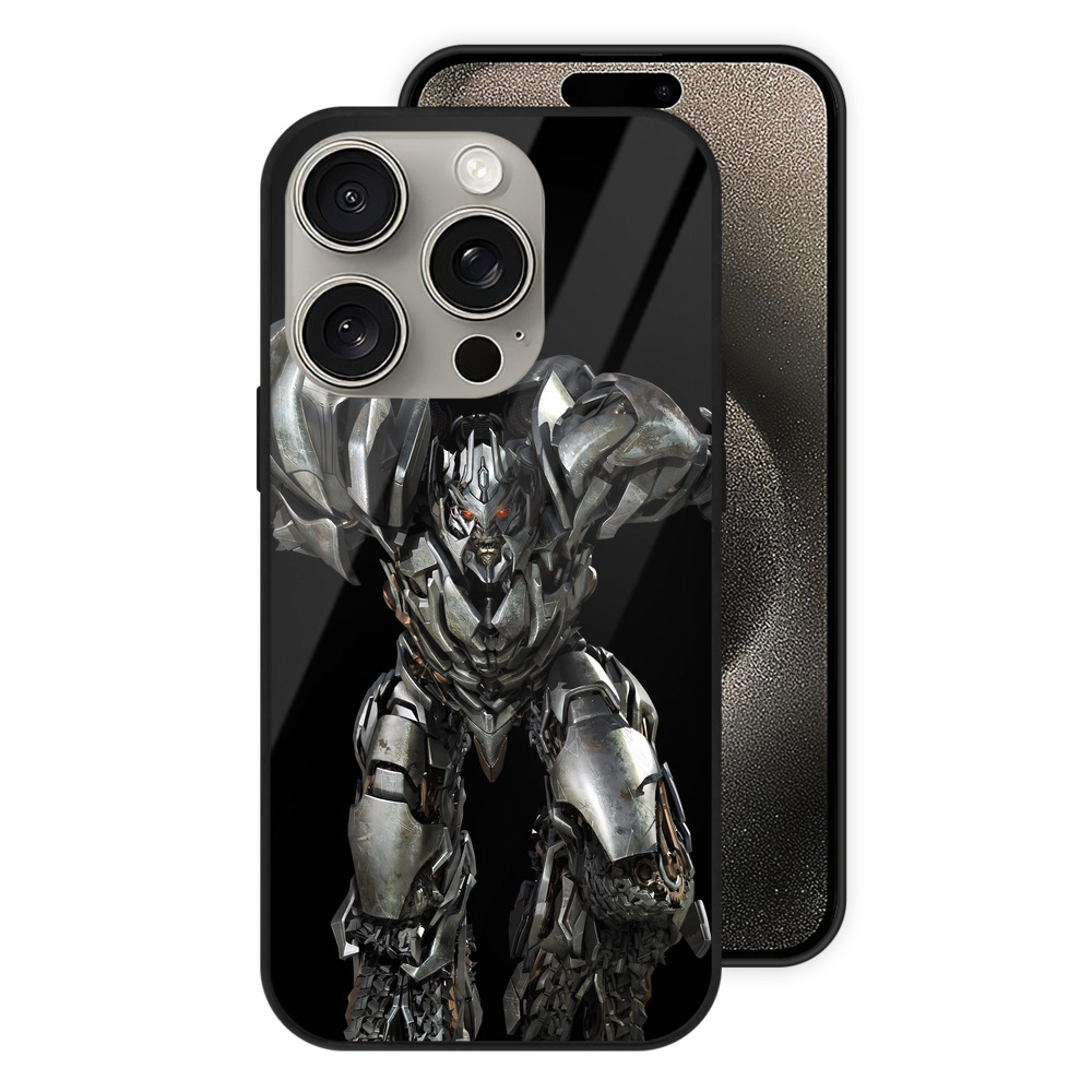 （画像用） Transformers トランスフォーマー 【iPhone15Pro対応】スマホケース 耐衝撃＆黄変防止 背面ガラス