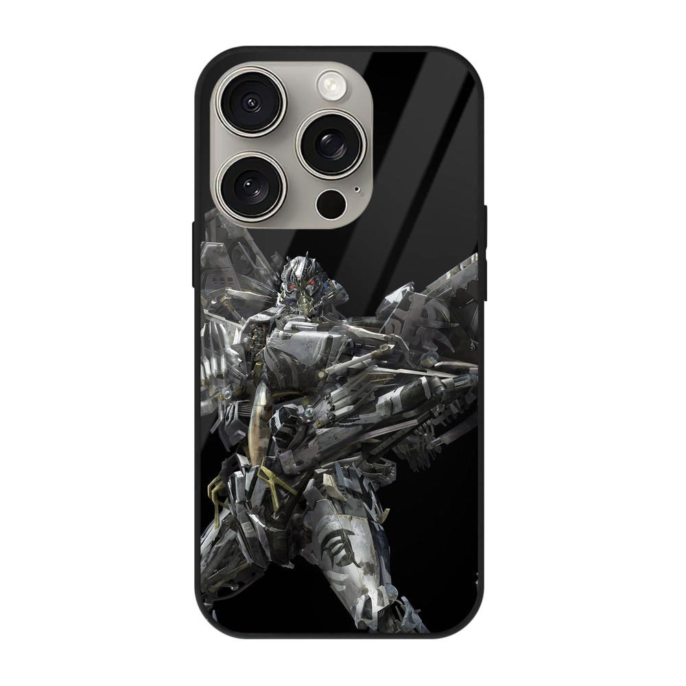 （画像用） Transformers トランスフォーマー 【iPhone15Pro対応】スマホケース 耐衝撃＆黄変防止 背面ガラス