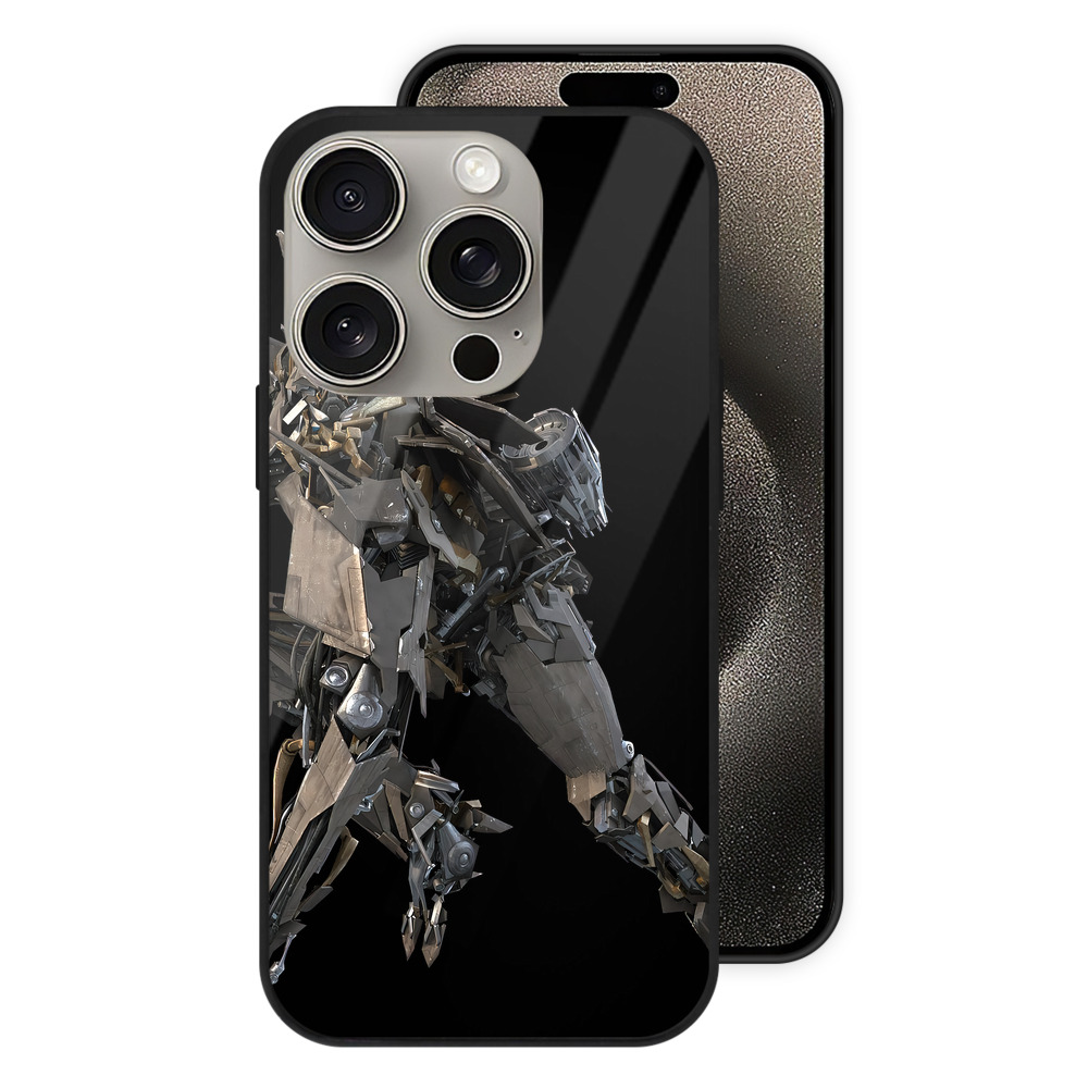 （画像用） Transformers トランスフォーマー 【iPhone15Pro対応】スマホケース 耐衝撃＆黄変防止 背面ガラス