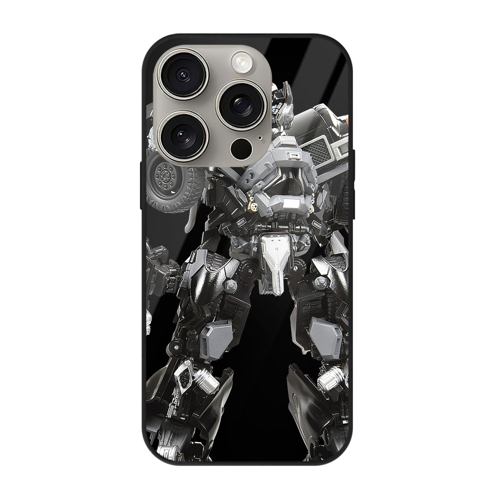 （画像用） Transformers トランスフォーマー 【iPhone15Pro対応】スマホケース 耐衝撃＆黄変防止 背面ガラス