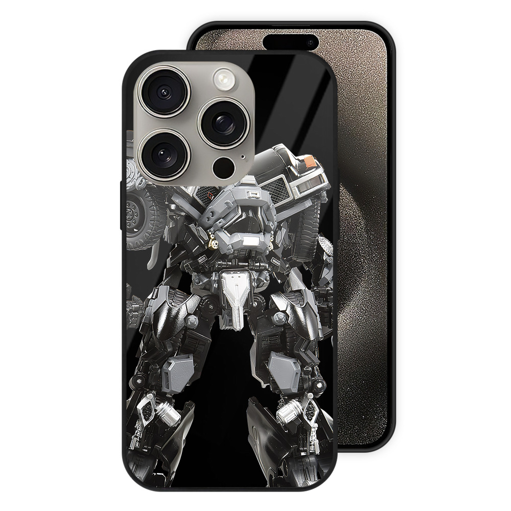 （画像用） Transformers トランスフォーマー 【iPhone15Pro対応】スマホケース 耐衝撃＆黄変防止 背面ガラス