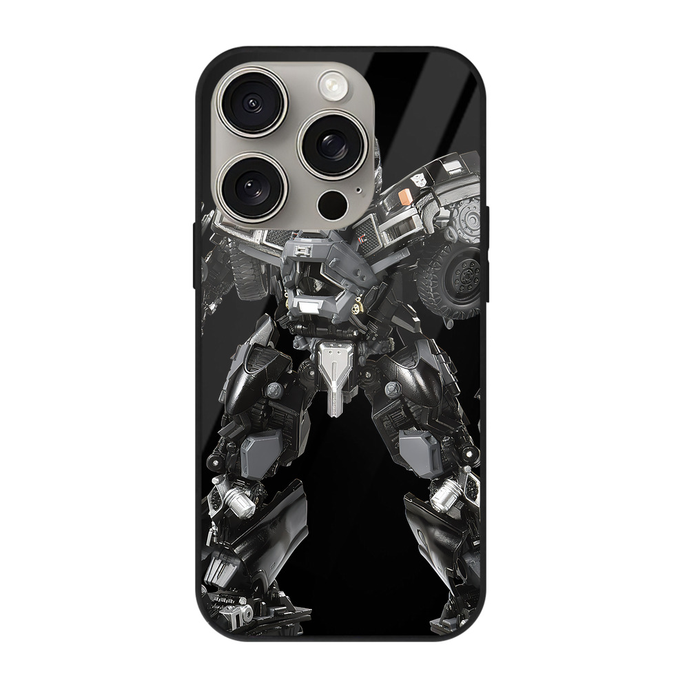 （画像用） Transformers トランスフォーマー 【iPhone15Pro対応】スマホケース 耐衝撃＆黄変防止 背面ガラス