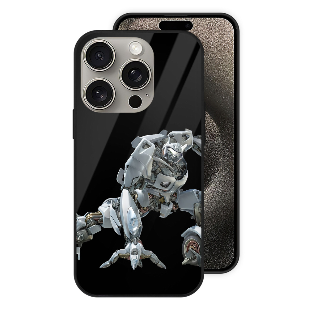 （画像用） Transformers トランスフォーマー 【iPhone15Pro対応】スマホケース 耐衝撃＆黄変防止 背面ガラス